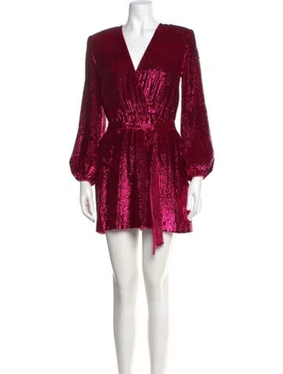 Pre-owned Elisabetta Franchi Sequin Mini Dress In Multi