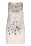 Elisabetta Franchi Sequin Mini-dress In White
