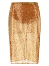 Elisabetta Franchi Sequin Embellished High Waist Skirt In Yellow