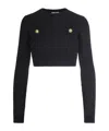 Elisabetta Franchi Wool Crewneck Sweater In Black
