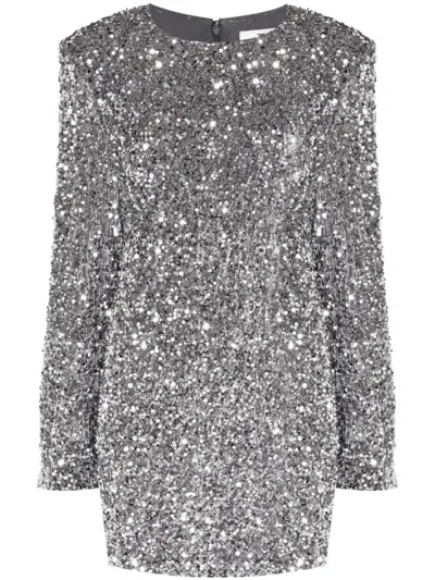 ELISABETTA FRANCHI SEQUINNED CHENILLE MINI DRESS