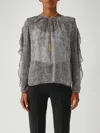 Elisabetta Franchi Seta Shirt In Gray