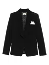 Elisabetta Franchi Shawl-collar Single-breasted Suit In Black