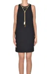 Elisabetta Franchi Sheat Dress In Black