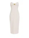 Elisabetta Franchi Sheath Dress With Macro Bow In White