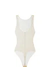 Elisabetta Franchi Sheer Bodysuit In Neutrals