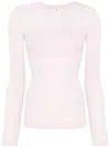 Elisabetta Franchi Sheer-detailed Sweater In Pink