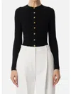 Elisabetta Franchi Sheer Detailing Cardigan In Black