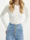 Elisabetta Franchi Sheer Detailing Cardigan In White