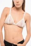 Elisabetta Franchi Sheer Mesh Bra In Neutral