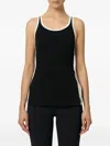 Elisabetta Franchi Viscose Top With Logo Bands In Black