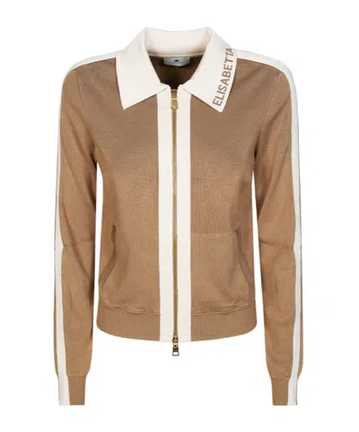 Elisabetta Franchi Shiny Bands Knit Jacket In Multi