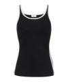 Elisabetta Franchi Viscose Top With Logo Bands In Black