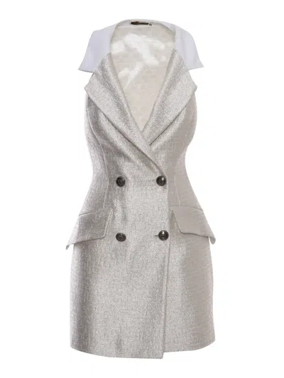 ELISABETTA FRANCHI SHINY BLAZER DRESS