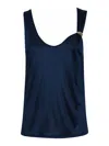 Elisabetta Franchi Top  Woman Color Blue