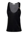 Elisabetta Franchi Shiny Knitted Vest In Black