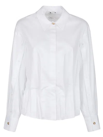 Elisabetta Franchi Long Sleeve Shirt In White