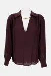Elisabetta Franchi Logo Metal Detail Collar Shirt In Brown