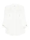 Elisabetta Franchi Three-quarter Sleeve White Shirt With Flap Pockets