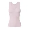 Elisabetta Franchi V-neck Rib Knit Top In Beige