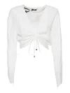 Elisabetta Franchi White Cropped Shirt In Bianco