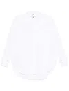 Elisabetta Franchi Logo-embroidered Poplin Shirt In White
