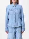 Elisabetta Franchi Shirt  Woman Color Gnawed Blue In Gnawed Blue