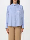 ELISABETTA FRANCHI SHIRT ELISABETTA FRANCHI WOMAN COLOR GNAWED BLUE,g02988011