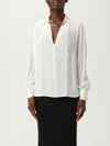Elisabetta Franchi Viscose Georgette Shirt With Removable Necklace Detail In White