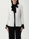 Elisabetta Franchi Casual Geometric Pattern Long Sleeve Top In Multi