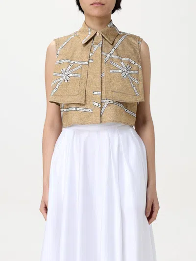 ELISABETTA FRANCHI SHIRT ELISABETTA FRANCHI WOMAN COLOR STRAW YELLOW,G74233083