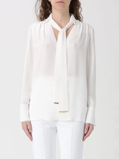 Elisabetta Franchi V-neck Regular Fit Blouse In White