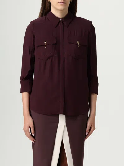 ELISABETTA FRANCHI SHIRT ELISABETTA FRANCHI WOMAN COLOR WINE,H25448114