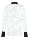 Elisabetta Franchi Casual Geometric Pattern Long Sleeve Top In Multi