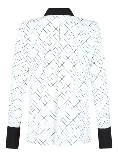 ELISABETTA FRANCHI ELISABETTA FRANCHI SHIRT IN GEORGETTE WITH BI-COLOR PRINT
