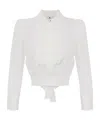 Elisabetta Franchi Elegant White Shirt With Rear Tie In Ivory
