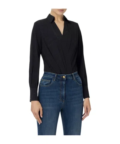 Elisabetta Franchi Shirt Jumpsuit In Black