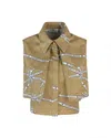 Elisabetta Franchi Logo-print Sleeveless Shirt In Green