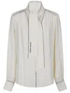 Elisabetta Franchi Burro Nero Georgette Shirt In White