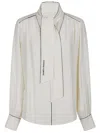 Elisabetta Franchi Burro Nero Georgette Shirt In White