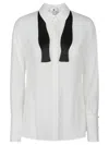 Elisabetta Franchi Cotton Poplin Shirt With Logo In White