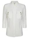 Elisabetta Franchi Shirt With Classic Collar In Gray