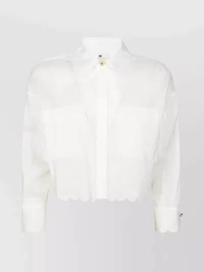 Elisabetta Franchi Shirt With Collared Neck And Scalloped Edges