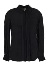 Elisabetta Franchi Embroidered Long-sleeved Shirt In Black