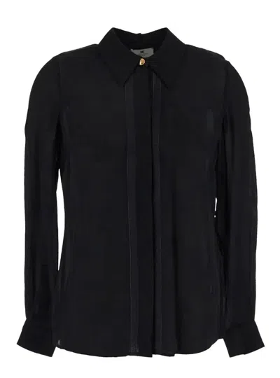ELISABETTA FRANCHI ELISABETTA FRANCHI SHIRT WITH LETTERING BANDS