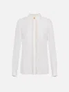 Elisabetta Franchi Shirt With Lettering Bands In White