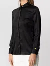 Elisabetta Franchi Shirt With Long Sleeves And Pointed Collar In Black