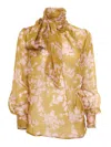 Elisabetta Franchi Silk Blouse In Yellow