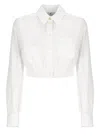 Elisabetta Franchi White Cotton Cropped Shirt In White