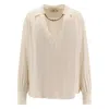 Elisabetta Franchi Jewel Detailed Georgette Blouse